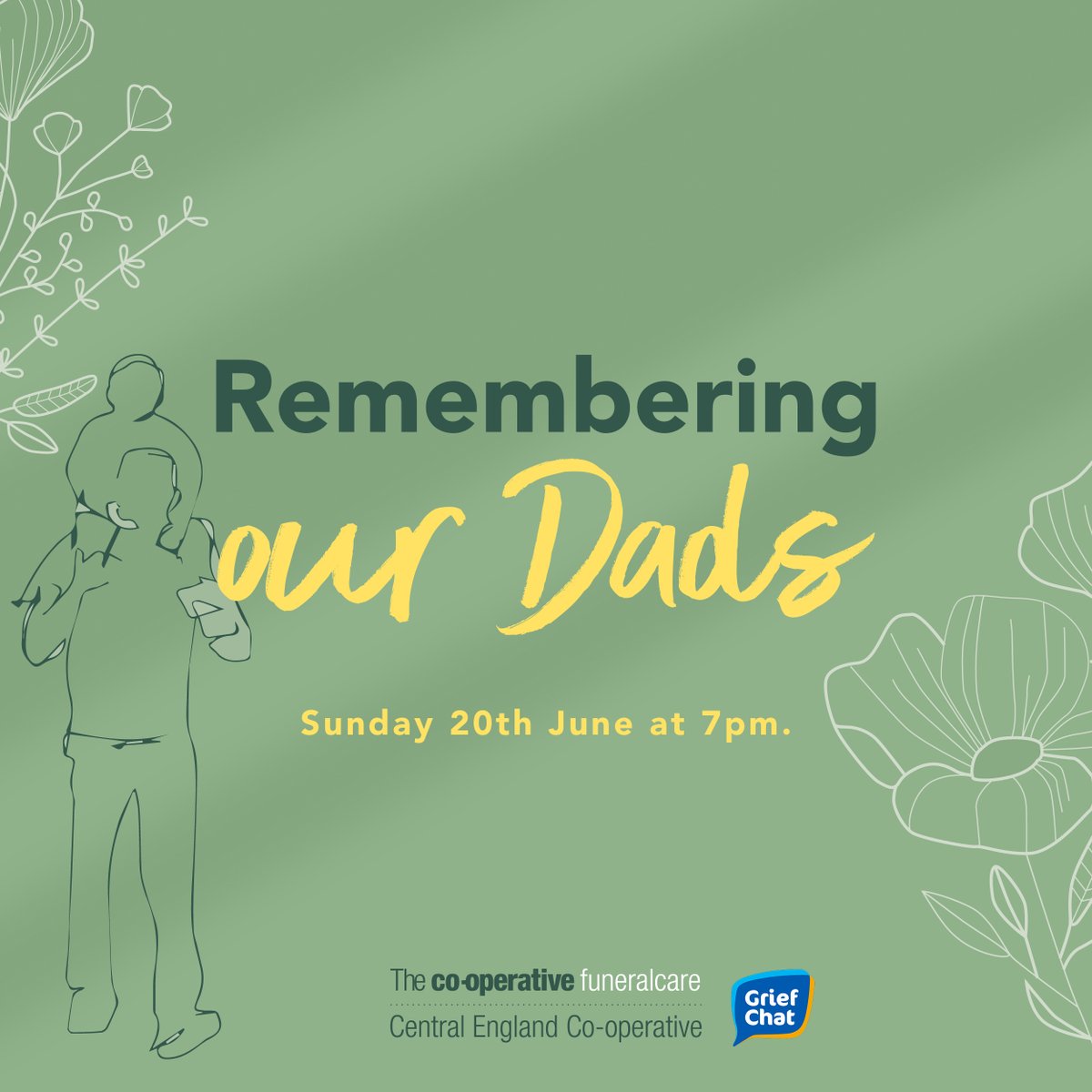 We know that Father's Day can be a difficult time for many of us. We'll be holding an online service on 20 June at 7pm for everyone who misses the fathers and father figures in our lives. 

Join us this Sunday at ow.ly/OeHN50F7riX and let's remember our dads together.