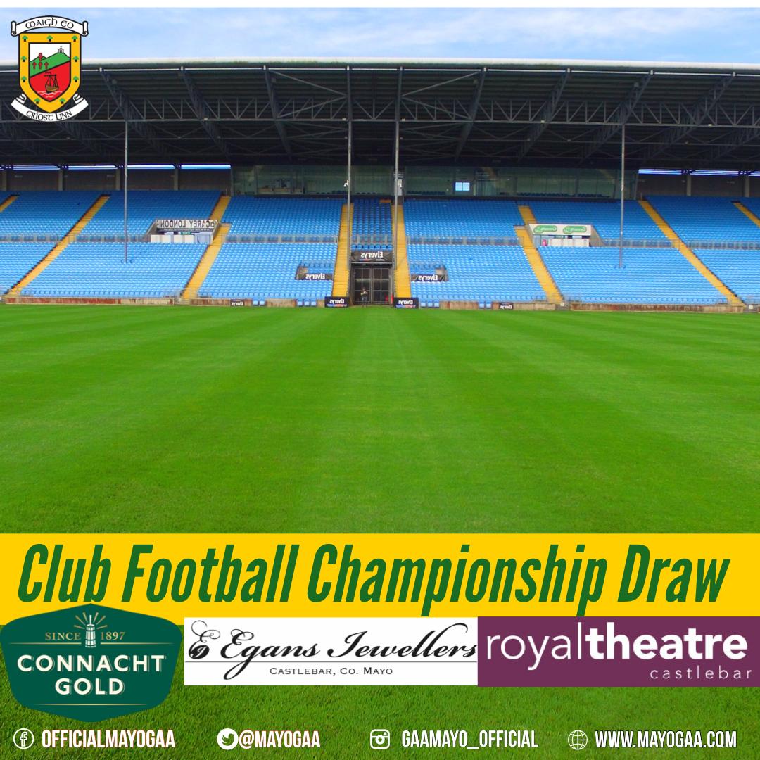 REMINDER
Make sure you join us this evening on MayoGaa  Facebook page live @ 6pm in MacHale Park as we cover the Connacht Gold  Senior Egan Jewellers  Intermediate &amp; TF Royal Hotel and Theatre  Exclusive Junior draws
📽️ facebook.com/OfficialMayoGA…