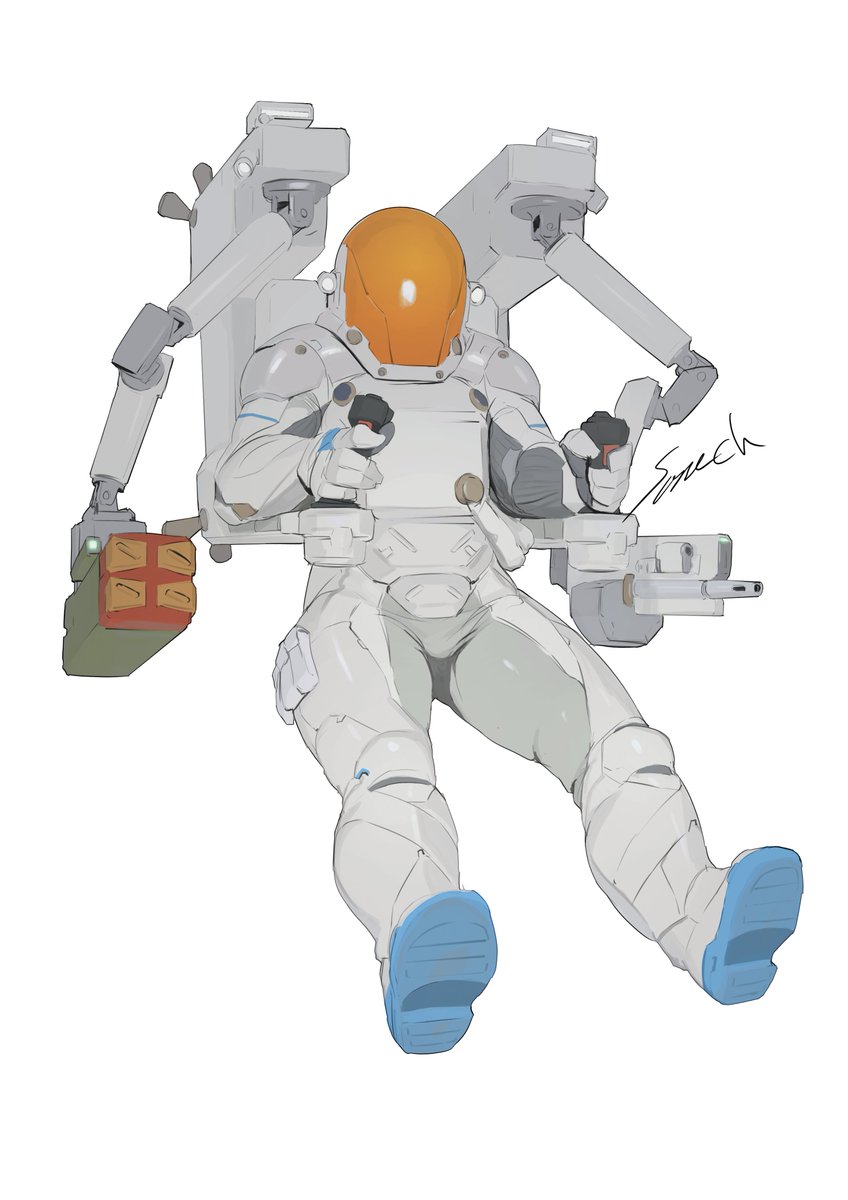 solo weapon white background spacesuit science fiction gun holding  illustration images