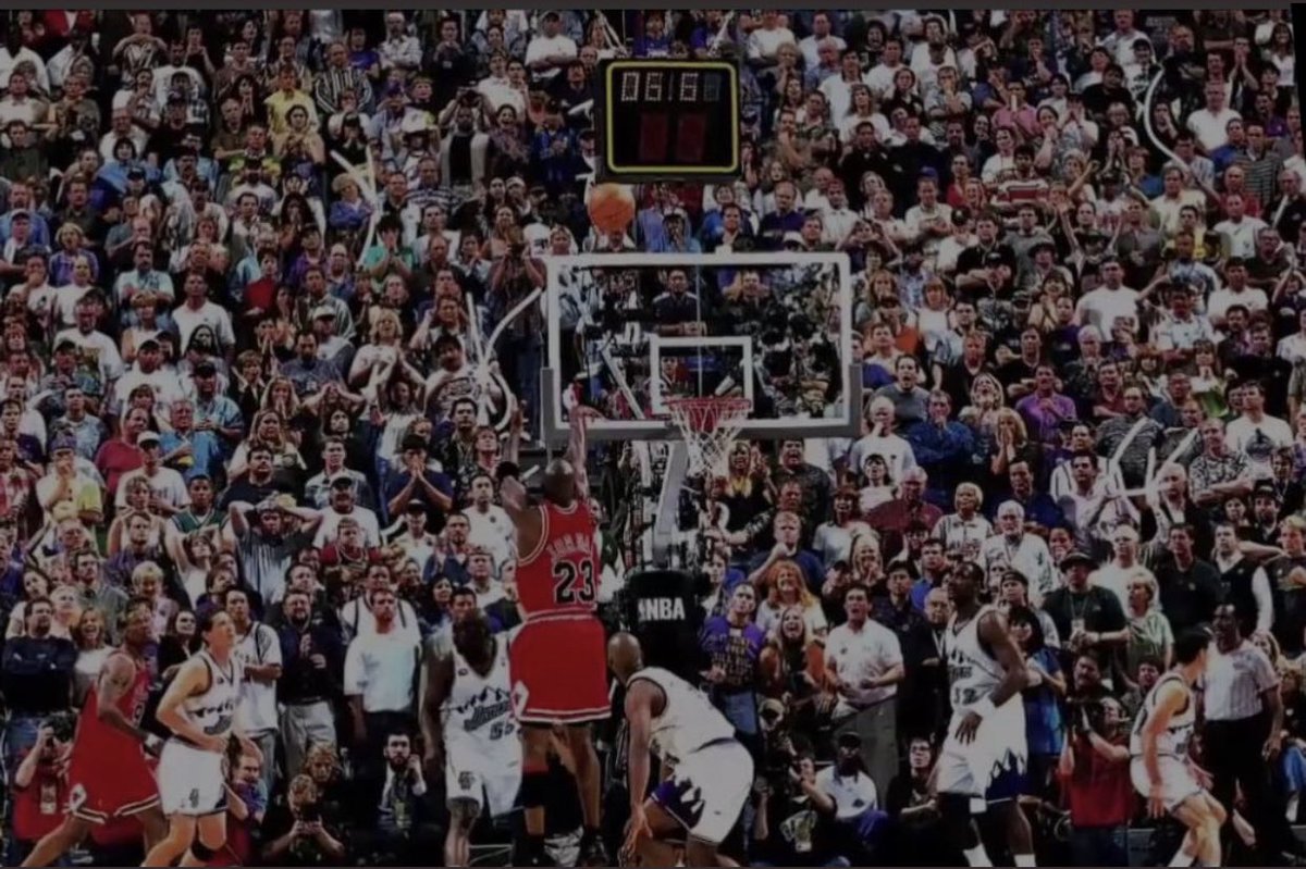 23 Years Ago Today: Michael Jordan plays his final game with the Bulls, hits the game winner. 

Every fan living in the moment. The first smart phones are nine years away.
