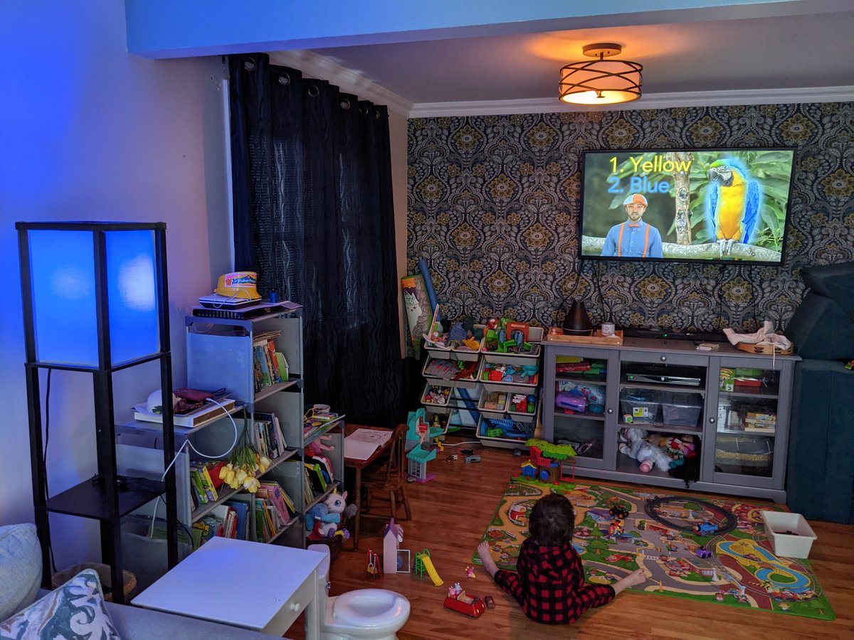 FrasSpaz's tweet photo. When you ask your toddler what color to make the lights.
"Orange. Like @blippi !"
@WiZConnected #toddler #Ilaser https://t.co/ccN5pXAyiH