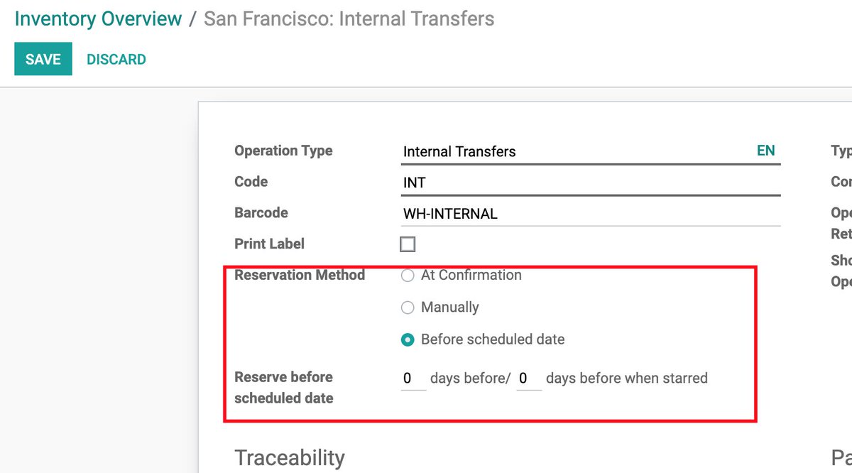 #odoo  Inventory V15 allows more flexibility in the reservation mechanism