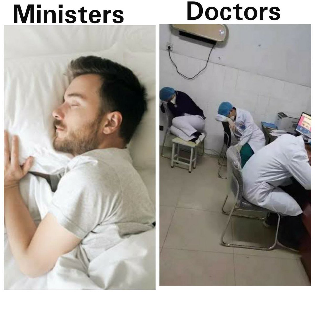 Manachandrahas's tweet photo. Govt calls us for service, we should abide ! 
Doctors ask for protection frm violence and details on salary, govt doesn't mind.
 
#DoctorsDemandClarityOnRuralService 

@BSYBJP @mla_sudhakar @DHFWKA @DKShivakumar @karnatakarda  @publictvnews @tv9kannada @IndiaToday https://t.co/cjFNvdWtRO