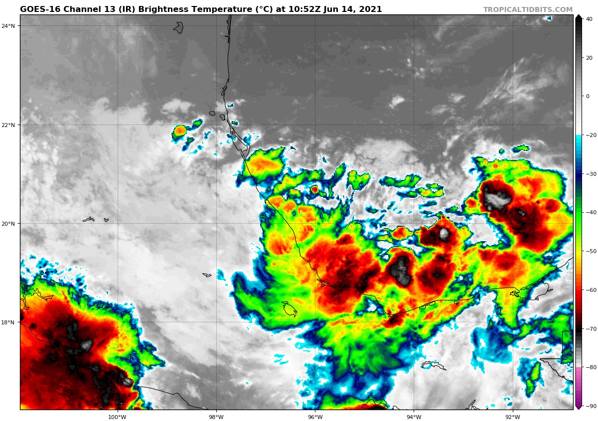 SpaceCityWX's tweet photo. After a very early 1st 99-100° day in Houston, the heat continues today. Rain chances do increase a wee bit this week. Invest 92L worth watching, but we continue to believe it has a low ceiling + most rain to our east.
More from @mattlanza: https://t.co/tFkJcyJNAR https://t.co/445Zar9fEF