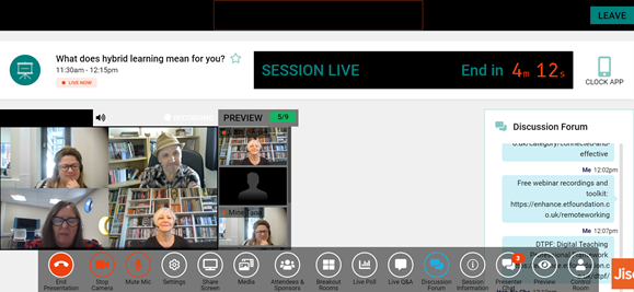 vikkiliogier's tweet image. Great to hear from Mine Tana, Penny Langford @pj2000 &amp;amp; FE/HE colleagues about their experience of #HybridLearning. We all embraced the lockdown challenges with creativity &amp;amp; collaboration.
Thanks, @ScottHibberson for chairing:)
2020-21 was a learning year for all!
#connectmore21