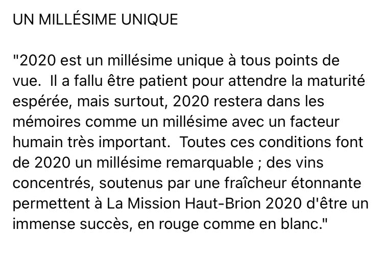 #Primeurs2020 : Château #LaMissionHautBrion by #JeanPhilippeDelmas