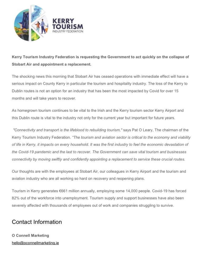 Kerry Tourism Industry Federation tweet media