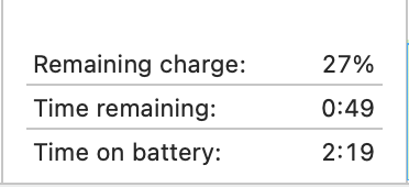 karavas's tweet image. I can do a lot in 3hrs... but not *that much*. Time for a new Macbook Pro? M1?

Portability gone out of the window. #MacbookPro2017