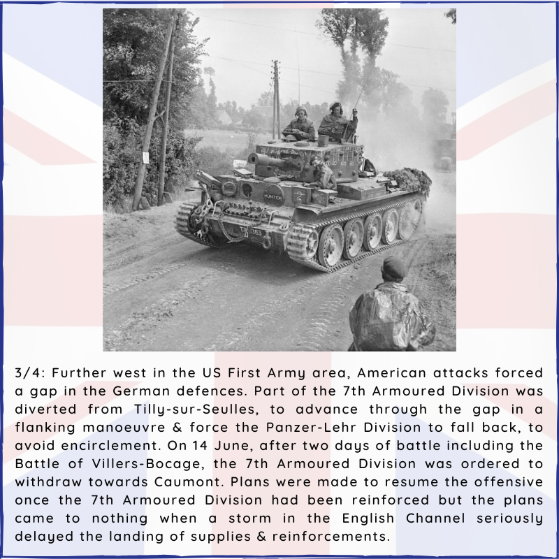 BritishHistorym's tweet photo. #otd 14 June 1944 – World War II: After several failed attempts, the British Army abandons Operation Perch, its plan to capture the German-occupied town of Caen.
#NormandyCampaign #Britisharmy #Britishhistory #RAF #Caen https://t.co/5ZeK8rZ6sC