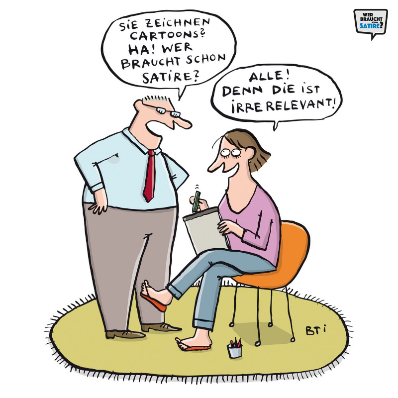 Satire_CH's tweet photo. Satire ist irre relevant! 💥
Unterstzütze uns jetzt für freie und unabhängige Satire!
Cartoon von @bettinaschipping
#werbrauchtschonsatire
#irrerelevant #irelevant #bettinaschipping #bettinaschippingcartoon #satire #wbss #cartoon #satireformat #schweiz #schweizermedien #humor