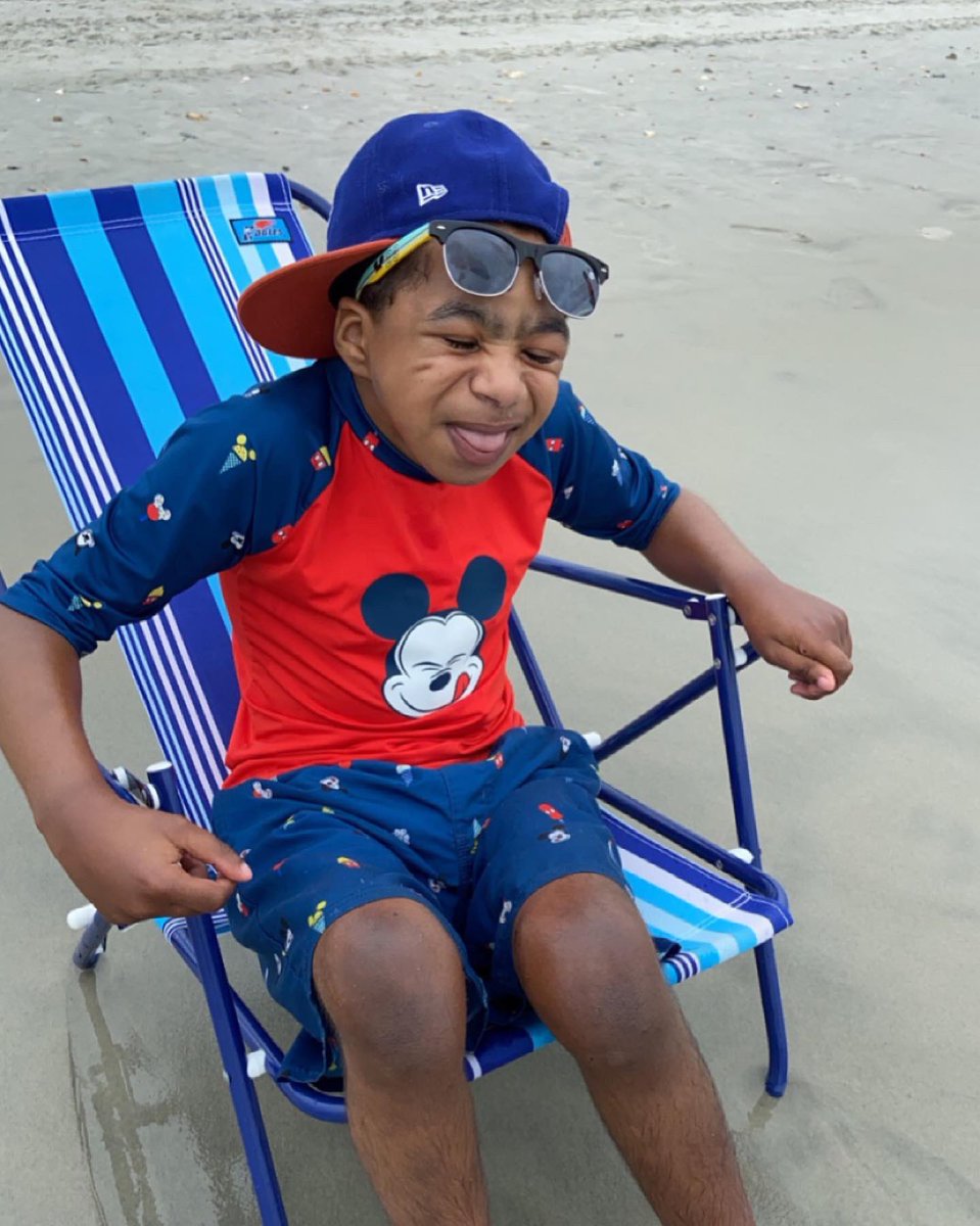 Living his best beach life!