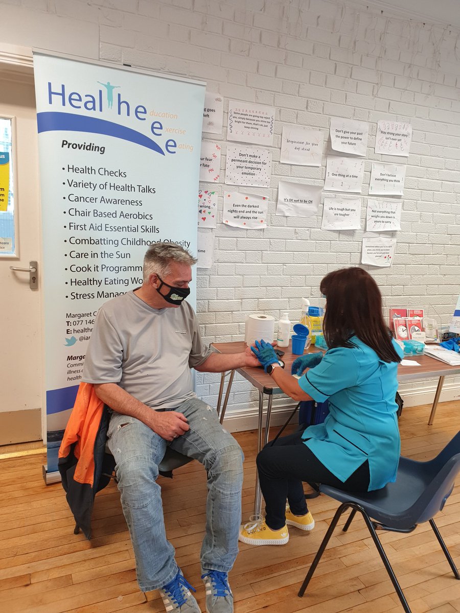 iamhealtheee's tweet photo. Fortunately many health conditions &amp; diseases that face men can be prevented or treated if found early. @CentreGlenview men getting health checks, massage, hair cuts &amp; healthy food on Men's Week. Talk.. reducing risks, improving health @BronaghMccalli1 #belfasthour @MickyFarren https://t.co/BtNgX8gM8i