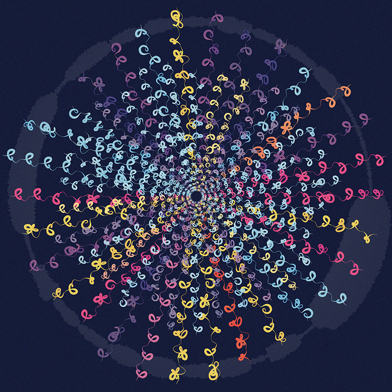 JessicaPeter's tweet photo. Why create one data art piece when you can create four!
These four versions of my most recent data art piece "Gratitude" represent #sasgf as a whole, EMEA, APAC and Americas.
#SASDesign #uxdesign #dataart #sasgf
@SASsoftware https://t.co/7BQJk9zCZT