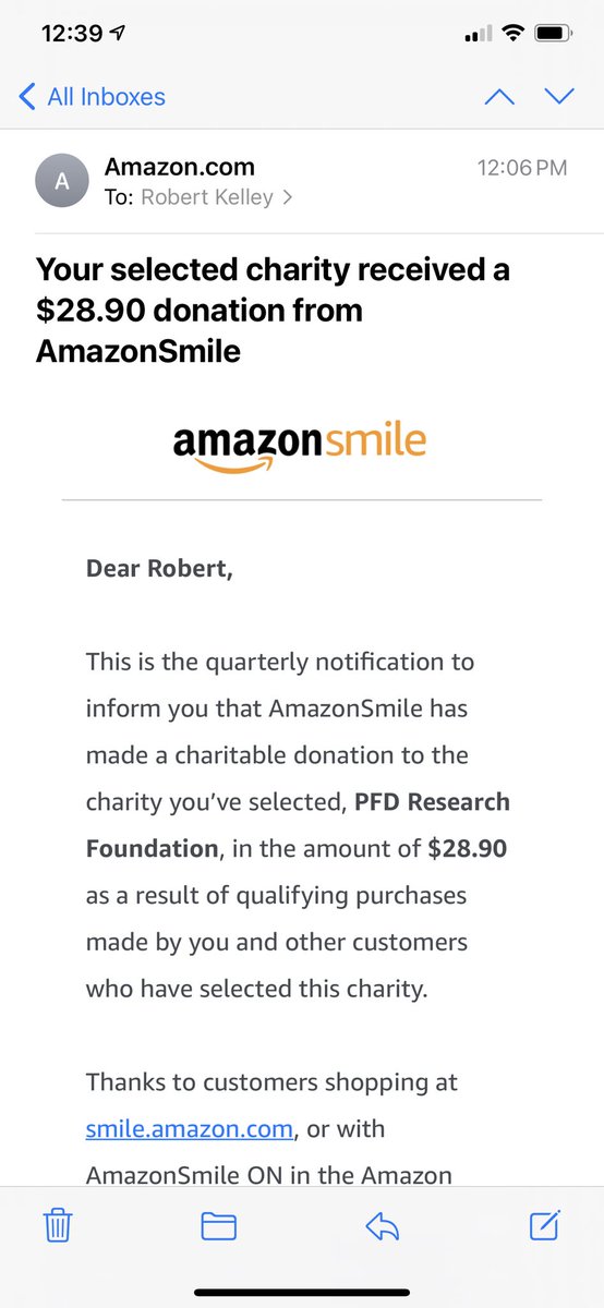 RobertSKelley's tweet photo. Looking for an easy way to donate to the PFD Research Foundation? (Maybe you’re not good at #pfdweek karaoke?)You can select them as your Amazon Smile charity and they get 0.5% of the purchase price. @FPMRS https://t.co/OSZJY74xBT