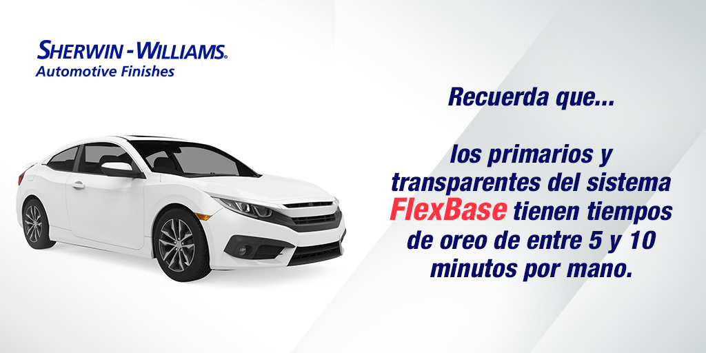 SWautomotiveMx's tweet image. El sistema #FlexBase tiene todo lo que necesitas para mejorar tus tiempos sin perder calidad.

#SherwinWilliamsAutomotive