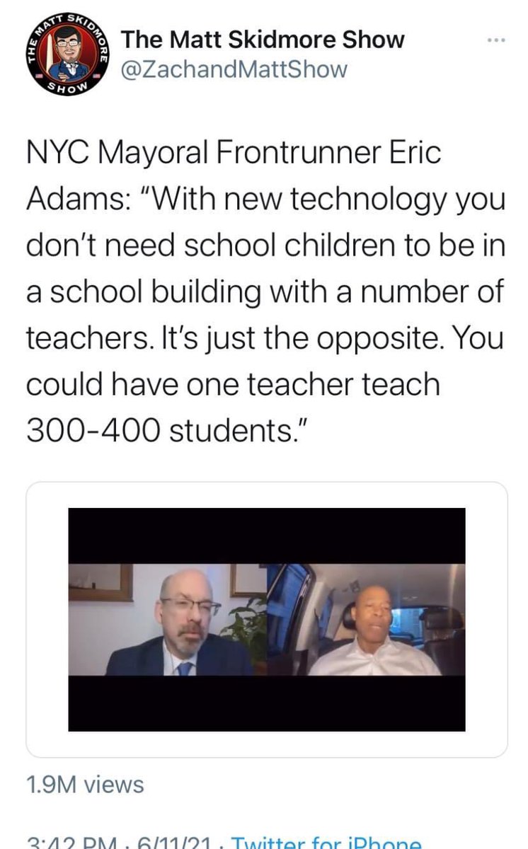 EsmeraldoC's tweet photo. Keep Eric Adams OFF RANKED VOTING! He believes students do not need to be in schools and can only do remote! #NYC #NYCMayor #EricAdams #Brooklyn #Queens #Education #RankedVoting #Schools #School #nycmayoralrace #VOTE #OnlineLearning #Remote #RemoteLearning https://t.co/kowPhU3c1r