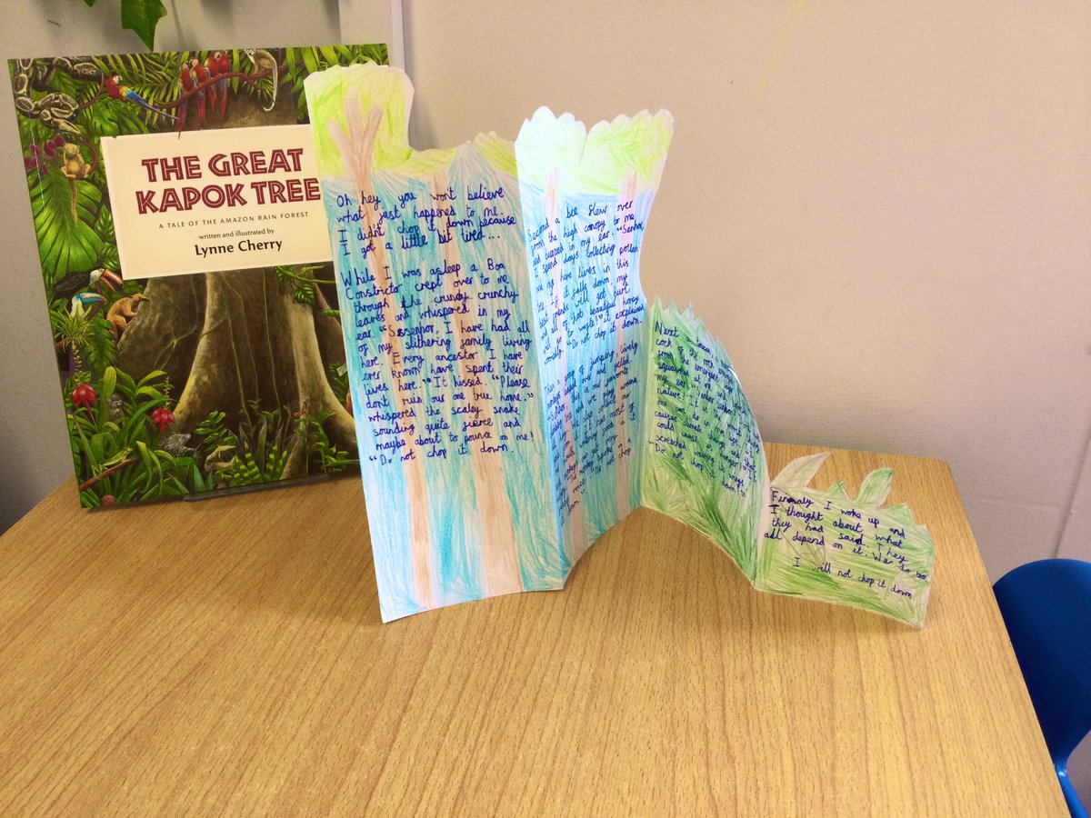 Garbett_HMCS's tweet image. We became so invested in The Great Kapok Tree and the impact of deforestation. We were very proud of our hot writes recounting the story from the eyes of the ‘small man’ 🌳🤩 @HMC_School @clpe1 #PowerOfReading #PublishingWork #PresentationMatters #WeAreCreative #WeAreHardWorking