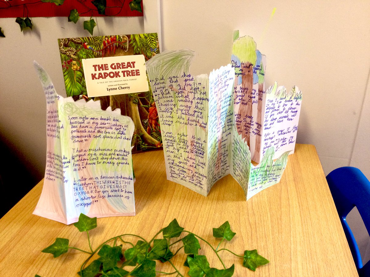 Garbett_HMCS's tweet image. We became so invested in The Great Kapok Tree and the impact of deforestation. We were very proud of our hot writes recounting the story from the eyes of the ‘small man’ 🌳🤩 @HMC_School @clpe1 #PowerOfReading #PublishingWork #PresentationMatters #WeAreCreative #WeAreHardWorking