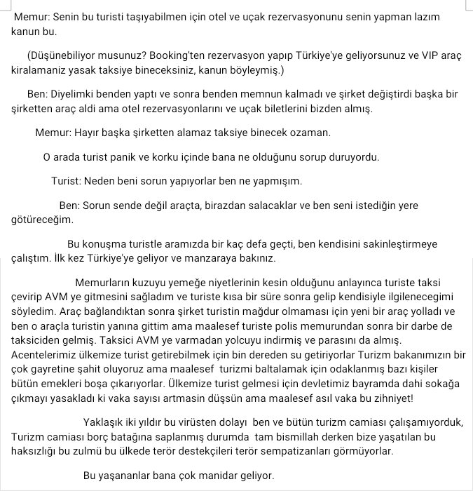 #Turizme bir darbe daha
<a href="/tursaborgtr/">TÜRSAB</a> <a href="/EmniyetGenelmd/">emniyet genel müdürü</a> <a href="/TC_icisleri/">T.C. İçişleri Bakanlığı</a> <a href="/TC_istanbul/">TC İstanbul Valiliği</a> <a href="/gundemi_turizm/">Türkiye Turizm Raporu</a> <a href="/RTErdogan/">Recep Tayyip Erdoğan</a> <a href="/MehmetNuriErsoy/">Mehmet Nuri Ersoy</a> <a href="/fbaglikaya/">Firuz Bağlıkaya</a> @diyaeddin @seyahatacenta <a href="/suleymansoylu/">Süleyman Soylu</a> <a href="/BEDIRHANBAYKA/">Bedirhan Bayka</a> @iletisim_kultur <a href="/TrafikEgm/">EGM Trafik Başkanlığı</a> <a href="/TCKulturTurizm/">T.C. Kültür ve Turizm Bakanlığı</a> <a href="/ibbturizm/">İBB Turizm Şube Müdürlüğü</a>