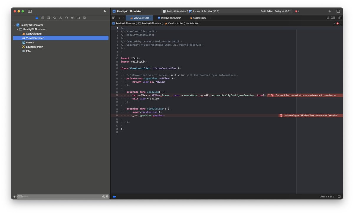 lennartstolz's tweet image. Tired of re-creating the same compiler directives to be able to compile on the iOS simulator when the code contains #RealityKit?
Say hello to #RealityKitt. ;)
The code is available via #SwiftPM but clearly needs some love in the upcoming day(s).