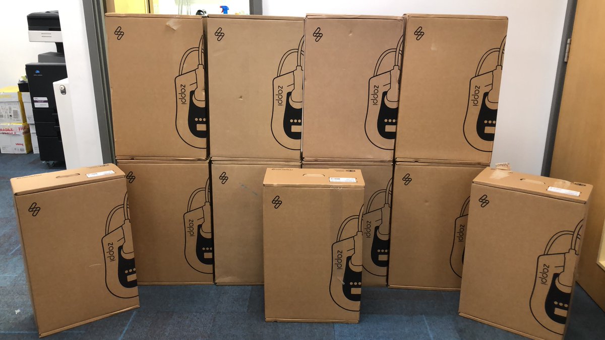 smartplc's tweet image. This week Zappi delivery took place this morning - ready for a busy week of installing all of these revolutionary EV Chargers! 

With stock now available, let’s get your installation booked.

#zappi #myenergi #evcharging #revolutionary #charging #electriccar