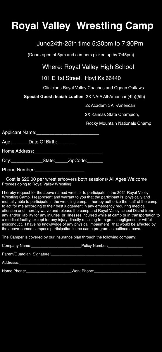 HowertonHunter's tweet photo. Look at this camp! Everyone is welcome! Mark your calendars, come grind with the best. Summer wrestling makes winter champions! 🤼🤼‍♀️ https://t.co/5J0NRh6A1A