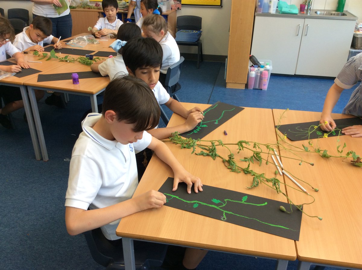 BSNJSV's tweet image. #JSVY3 are being botanists today. Looking carefully at the features of wild flowers. Nature is beautiful.