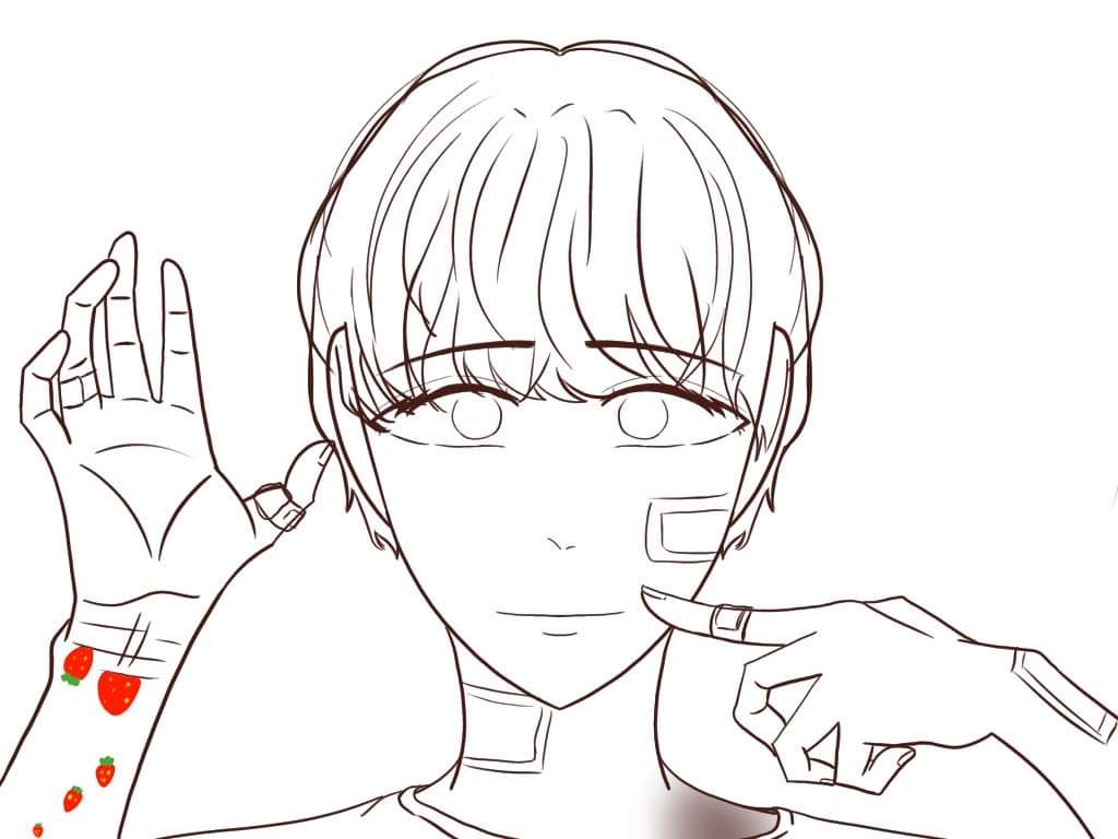 만백이 타카얀에 손목에서 망고 손목부터 망고 라는 노래를 일러스트를 그리고 있어요 완성된 일러스트로 찾아 뵙겠습니다 タカヤンさんの手首からマンゴー 手首からマンゴーという歌を イラストを描いています 完成したイラストで