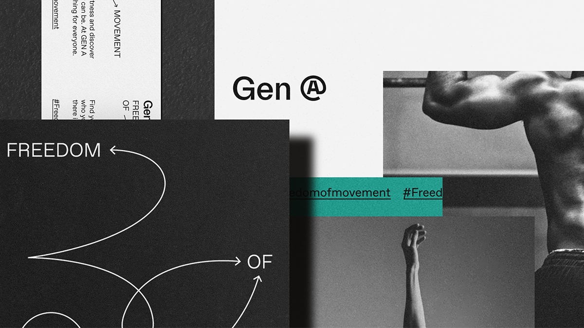 TweetsByTBI's tweet image. Darling Visual Communications’ playful identity for Gen A avoids typical fitness brand stereotypes → bit.ly/3xldScp