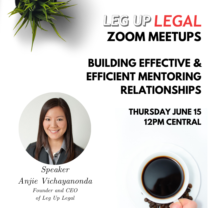 Leg_Up_Legal's tweet photo. Join me on Tuesday for strategies on developing highly effective mentoring relationships.  How can you get the most out of your mentorship?

Time: Tues, June 15  @12pm Central
Topic: Building Effective &amp; Efficient Mentoring Relationships
Register Now: https://t.co/1GtvQ9fDJ8 https://t.co/5iApPdAvTJ