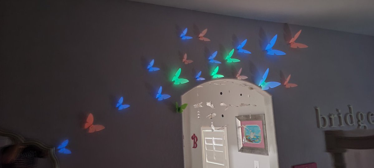 I had too much fun 3d Printing some glow in the dark Butterflies for my Daughter's room...
#robo3d #3dprinting