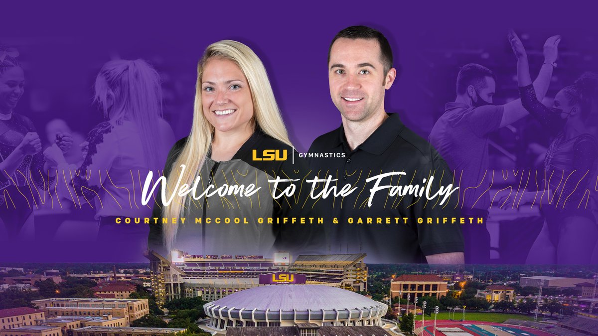 LSUgym's tweet image. Courtney McCool Griffeth and Garrett Griffeth are officially joining the LSU Gymnastics program!
🔗 lsul.su/3zocyqQ