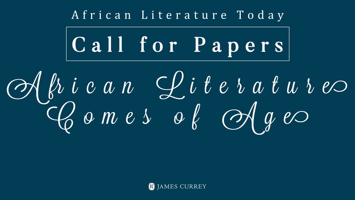Call for papers! African Literature Today 40: African Literature Comes of Age. 
This proposed 40th edition is non-themed and expected to reflect as many perspectives of African literary studies as possible. 

Find out more here: buff.ly/2RScXRz