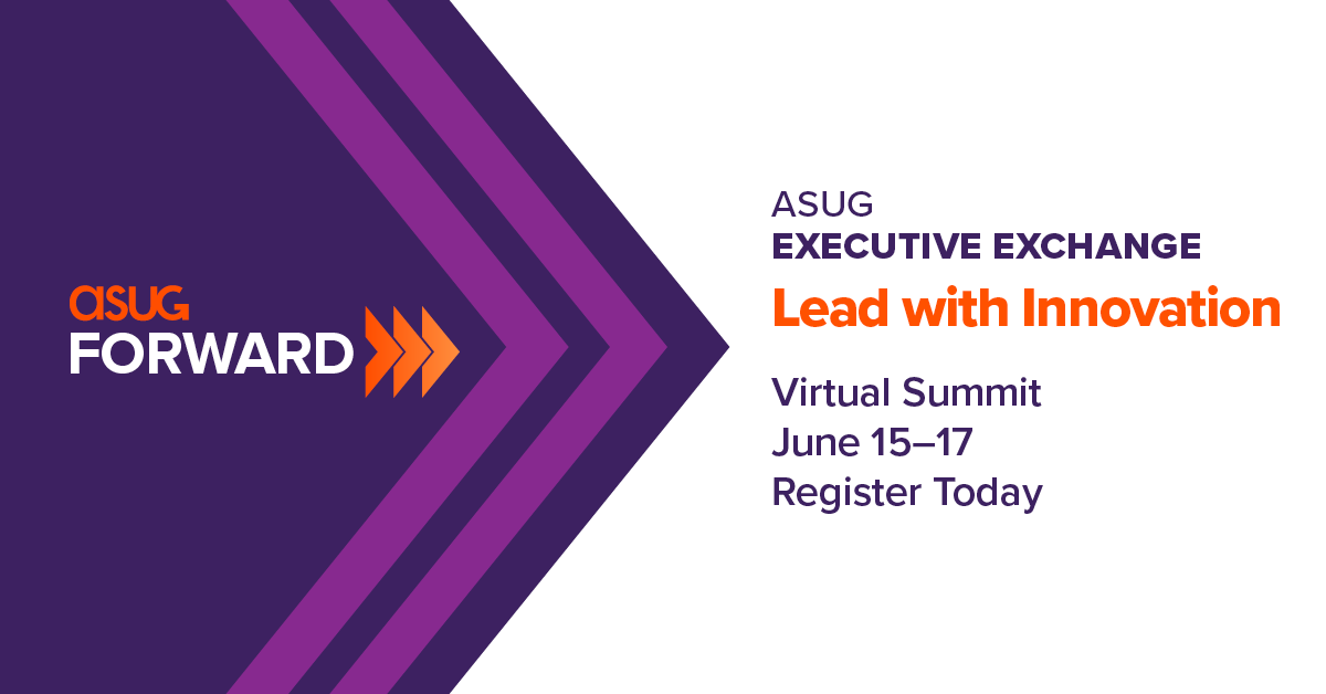 ASUG365's tweet photo. Do you know what's happening tomorrow? #ASUGEE is having a virtual summit, open to #ASUG members who hold an executive-level position at their organizations. Hurry to apply before time runs out! https://t.co/ZJXI35BEPs https://t.co/VzRFeU1vUF