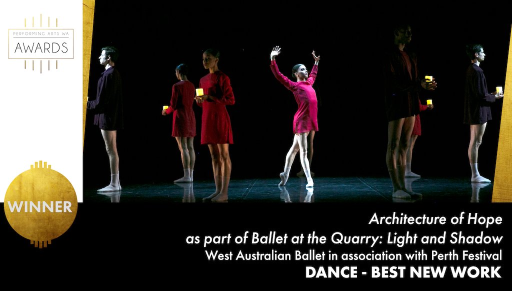 And the WINNER of BEST NEW WORK (DANCE) is…

🥇 Architecture of Hope as part of Ballet at the Quarry: Light and Shadow, <a href="/WABallet/">West Australian Ballet</a> in association with <a href="/perthfest/">perthfest</a> 

#pawaawards