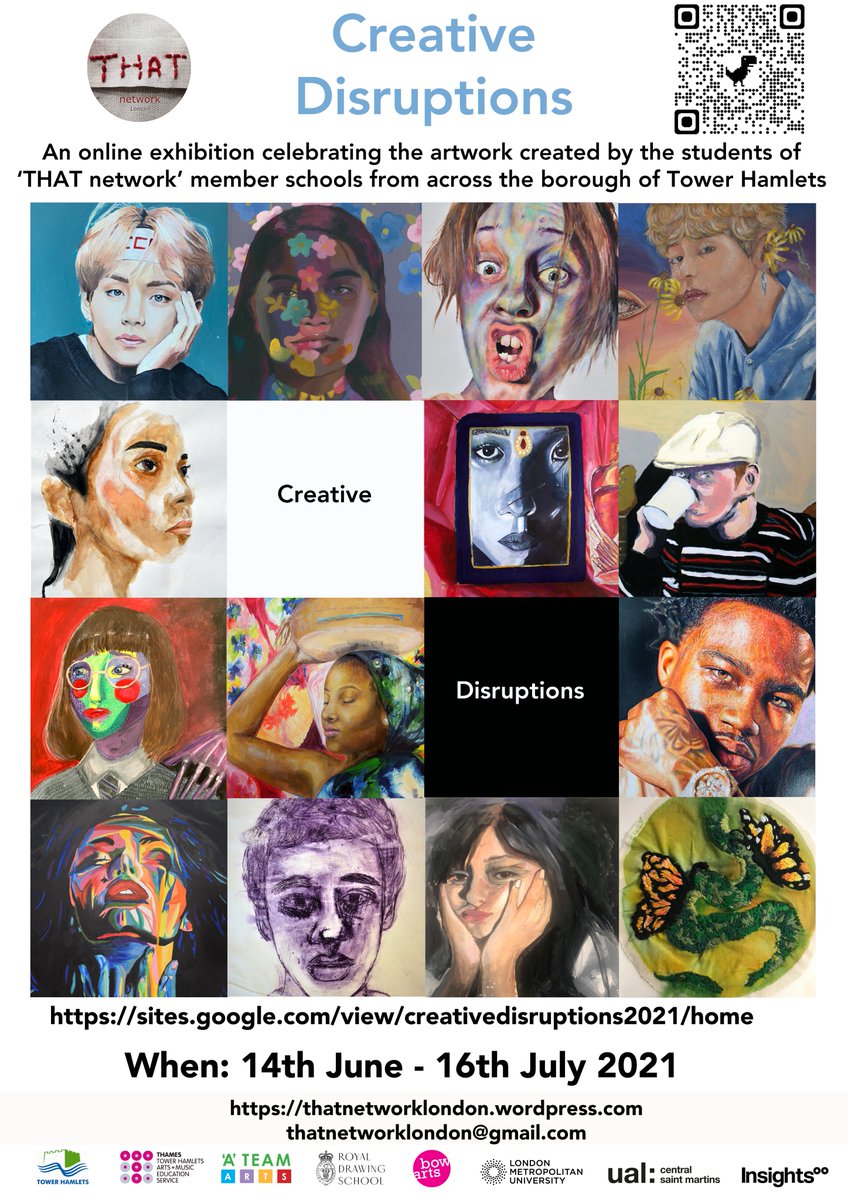 StPaulsWayTrust's tweet photo. Join us online to view a brilliant exhibition celebrating the artwork created by THAT network member schools, including SPWT. Launching today, 14.06.21 
https://t.co/ulmUBmv1ux
@spwtartdept
 @THATnetworkLDN   
#THATnetwork #CreativeDisruptions #Art https://t.co/6q2WRF9cF1