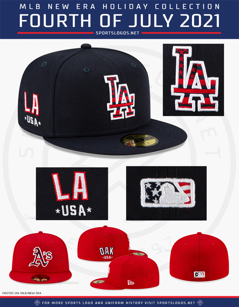 Chris Creamer  SportsLogos.Net on X: MLB released its 2021 Independence Day  cap collection today, but followers of  got a month  head-start on everyone else! In case you were late to