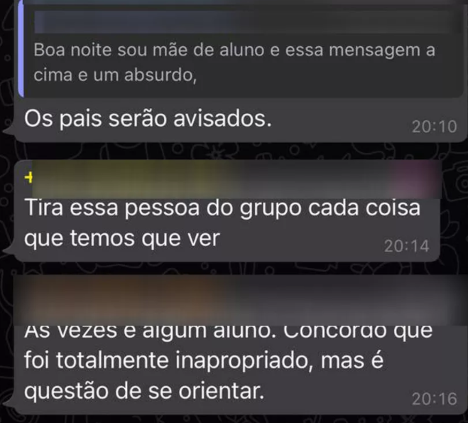 pavarini's tweet photo. Menino de 11 anos sugeriu no grupo de WhatsApp da escola um trabalho com tema LGBT. 

Foi atacado por pais de alunos e funcionários da escola que disseram que a ideia era "absurda". 

Família dele registrou boletim de ocorrência. https://t.co/E6BJqq0Bt2 https://t.co/um6fgORPUF