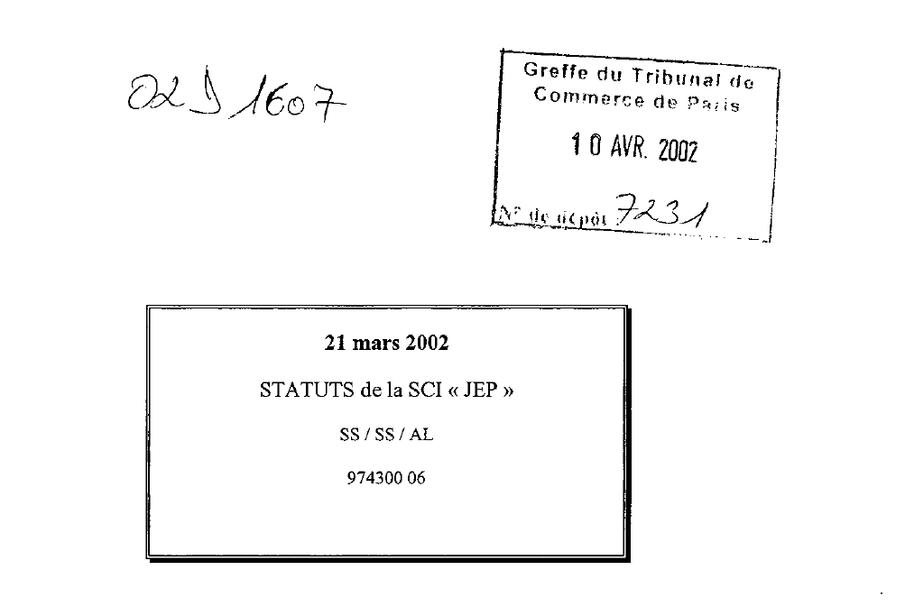 freddie_ponton's tweet photo. 2& Mars 2002 Jeffrey #Epstein et Daren #Indyke ouvrent SCI JEP à Paris, une société immobilière qui servira à l'acquisition de propriétés au 1 & 1 Bis de La Rue Chalgrin ainsi qu'au 22 de l' Avenue Foch. JEP sera enregistrée par les notaires de chez Nenert & Associés https://t.co/d5LMGLdiTy