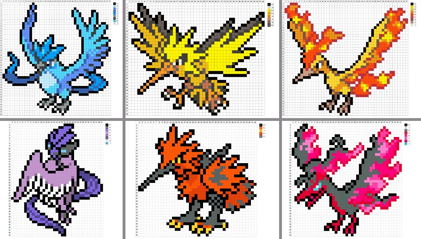 Twitter 上的 なやここ ポケモンアイロンビーズ図案つくる人 どっちがホンモノ フリーザー サンダー ファイヤー アイロンビーズ パーラービーズ クロスステッチ ドット絵 Pixelart T Co iwn7j9gr Twitter