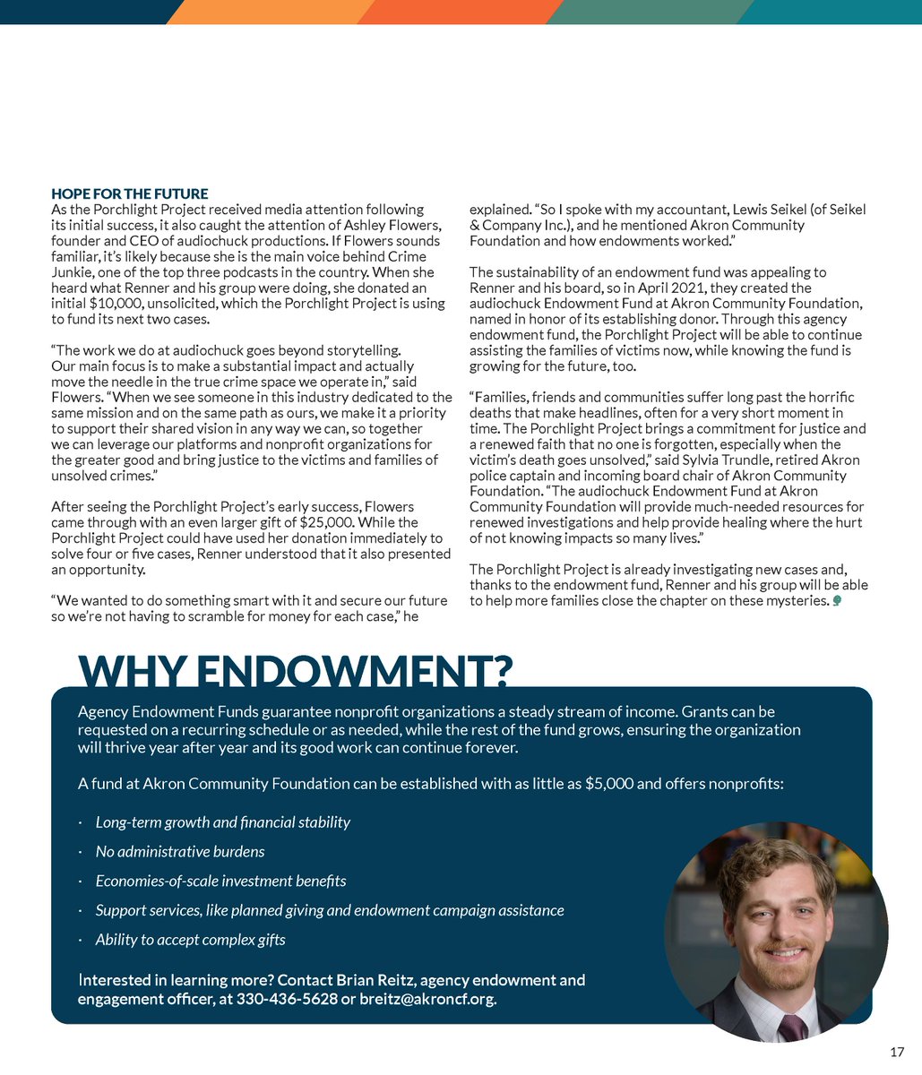 My nonprofit, The Porchlight Project, is featured in this month's Signal. We discuss how Porchlight came to be and the cases we've solved already!