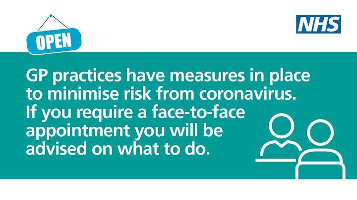 💙 GPs are working hard to provide care safely. ⚠️ Please follow your practice’s safety advice if visiting for an appointment. 😷 Do not go to your GP if you have symptoms of coronavirus or are self-isolating.