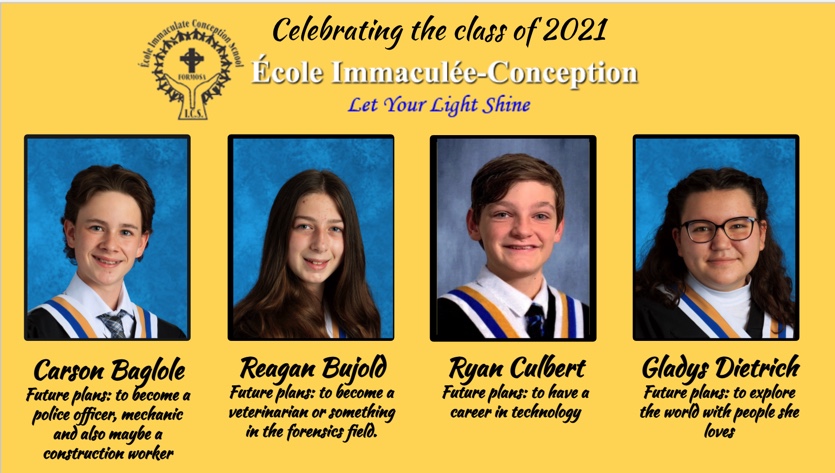 Congratulations to Carson, Reagan, Ryan and Gladys!
Class of 2021!