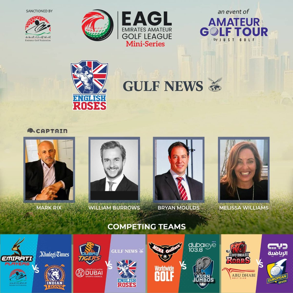 eagl_ae's tweet image. Introducing the teams for the Dubai Tigers 🐯 and English Roses 🌹 

What a match we are in for 👌

#EAGL #GameChanging