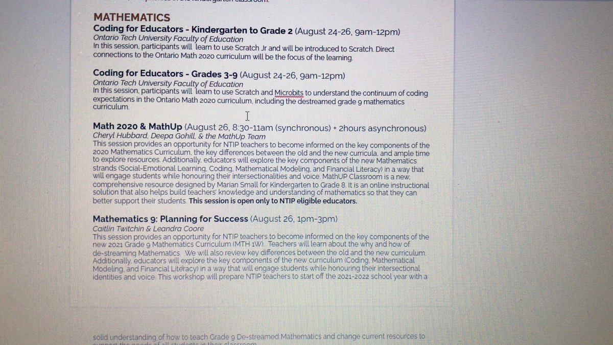 DDSBNTIP's tweet image. Feeling anxious about the #Math2020 and #DestreamedMath? Don’t worry - #NTIPs got you covered in our #NTIP summer learning series! @DDSBKto8 @DDSB_712Math
