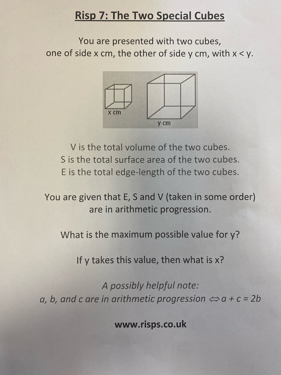More fantastic work happening in the Maths Department at the moment! 

Our Year 12 Further Mathematicians are currently working to solve this tricky problem...