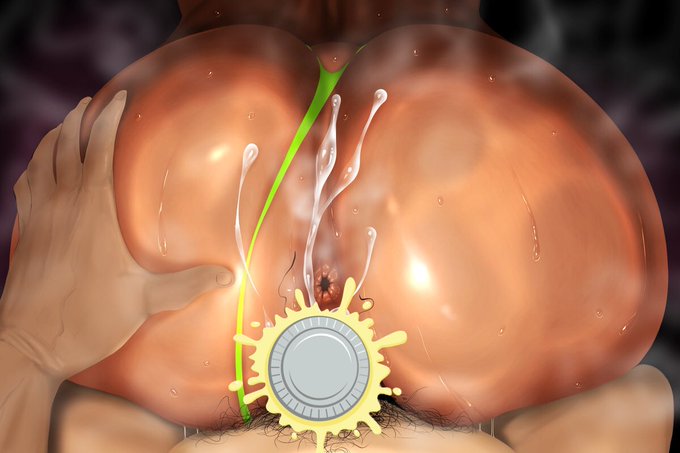 迫力の黒ケツ描きたい 