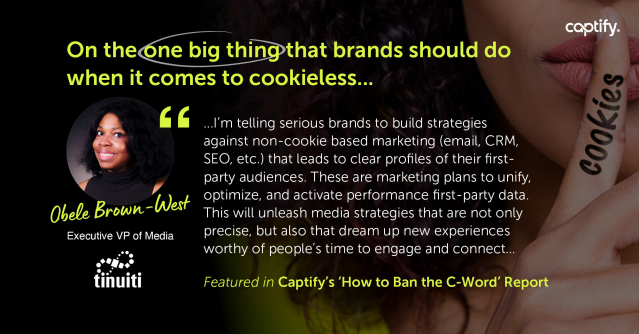 thejordanlouis's tweet photo. In @Captify's new 'How To Ban The C-Word' Report, @Tinuiti's EVP of Media, @FreshyOB, shared her thoughts around the one big thing that brands can do to prepare for a cookieless world and the opportunities and innovation ahead. Take a look: https://t.co/YrSUzGt7A9 https://t.co/apw2B1gvKp