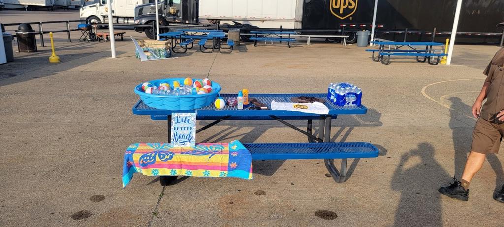 Garland Center Guard Gate" Hydration for work coincides with Life at the Beach"