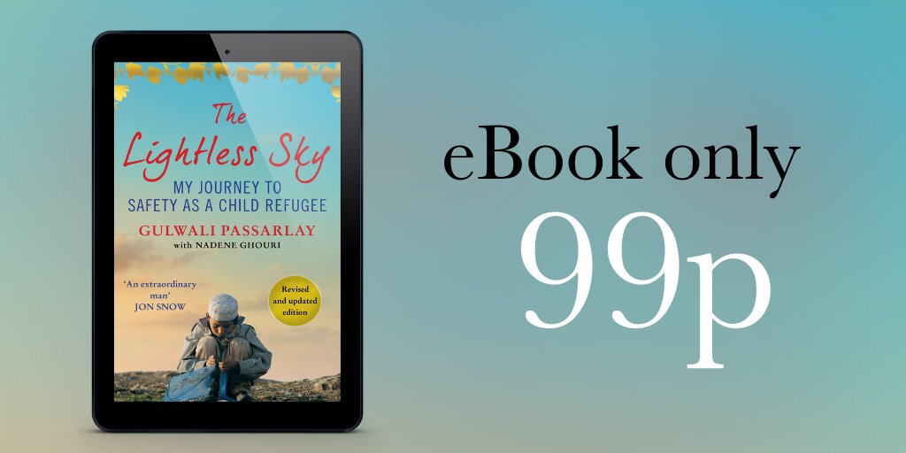 #TheLightlessSky, the harrowing, inspiring true story of @GulwaliP's journey from Afghanistan, is now available for 99p during @RefugeeWeek (celebrating the contribution, creativity & resilience of refugees) amzn.to/3wiJuPD apple.co/2SoBJZT bit.ly/3glEoMY